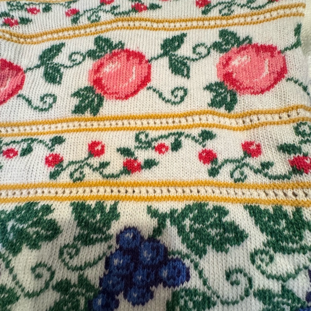 Girls Floral w Ruffle Sweater Back Zip! Sz 12 months! Upscale! - Picture 5 of 8